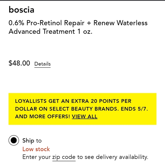 Boscia 0.6% Pro-Retinol Repair+Renew Waterless Treatment 1 fl oz 30mL ๐ BNIB - Picture 2 of 10